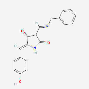 molecular formula C19H16N2O3 B1241992 (5Z)-3-(苄亚氨基甲基)-5-[(4-羟苯基)亚甲基]吡咯烷-2,4-二酮 