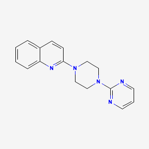 molecular formula C17H17N5 B1241993 2-[4-(2-Pyrimidinyl)-1-piperazinyl]quinoline 