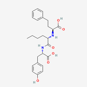 (2~{S})-2-[[(2~{S})-1-[[(2~{S})-3-(4-hydroxyphenyl)-1-oxidanyl-1-oxidanylidene-propan-2-yl]amino]-1-oxidanylidene-hexan-2-yl]amino]-4-phenyl-butanoic acid