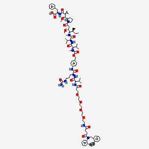 molecular formula C88H126N12O20 B12420006 DBCO-PEG4-Val-Cit-PAB-MMAF 