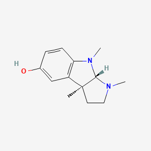 molecular formula C13H18N2O B1242003 (3aS,8bS)-3,4,8b-trimethyl-2,3a-dihydro-1H-pyrrolo[2,3-b]indol-7-ol 