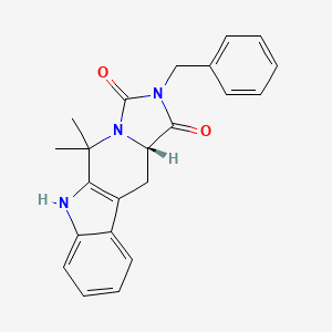 molecular formula C22H21N3O2 B1242005 (3aS)-2-benzyl-10,10-dimethyl-4,9-dihydro-3aH-imidazo[1,5-b]-carboline-1,3-quinone 