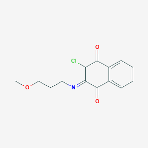 molecular formula C14H14ClNO3 B1242006 2-Chloro-3-(3-methoxypropylimino)naphthalene-1,4-dione 