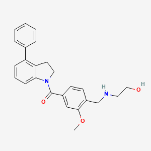 [4-[(2-hydroxyethylamino)methyl]-3-methoxyphenyl]-(4-phenyl-2,3-dihydroindol-1-yl)methanone