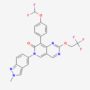 molecular formula C24H16F5N5O3 B12420206 Mat2A-IN-3 