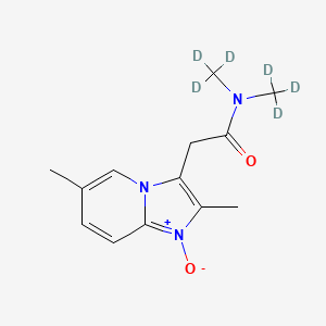 molecular formula C13H17N3O2 B12420208 Desmethylphenyl-methyl Zolpidem N-Oxide-d6 