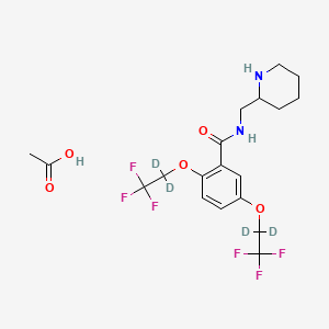 molecular formula C19H24F6N2O5 B12420231 Flecainide-D4 acetate 