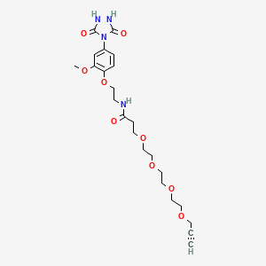 molecular formula C23H32N4O9 B12420245 PTAD-PEG4-alkyne 