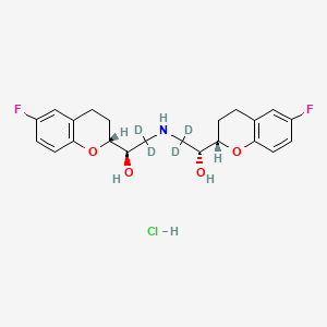 molecular formula C22H26ClF2NO4 B12420277 (+)-Nebivolol-d4 Hydrochloride 