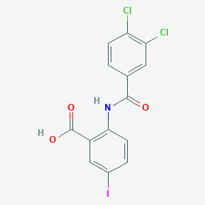 molecular formula C14H8Cl2INO3 B12420282 FabG1-IN-1 