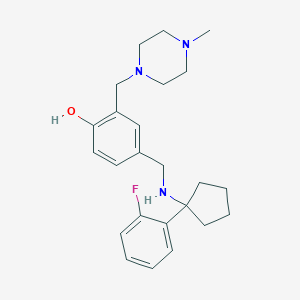 molecular formula C24H32FN3O B12420299 4-(((1-(2-Fluorophenyl)cyclopentyl)amino)methyl)-2-((4-methylpiperazin-1-yl)methyl)phenol 