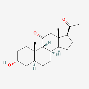 molecular formula C21H32O3 B1242033 (3R,5S,8R,9R,10S,13S,14S,17S)-17-acetyl-3-hydroxy-10,13-dimethyl-1,2,3,4,5,6,7,8,9,12,14,15,16,17-tetradecahydrocyclopenta[a]phenanthren-11-one 