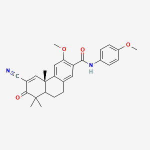 molecular formula C27H28N2O4 B12420337 (4bS)-6-cyano-3-methoxy-N-(4-methoxyphenyl)-4b,8,8-trimethyl-7-oxo-9,10-dihydro-8aH-phenanthrene-2-carboxamide 