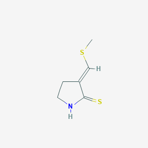 molecular formula C6H9NS2 B1242037 (E)-3-(甲硫亚甲基)吡咯烷-2-硫酮 