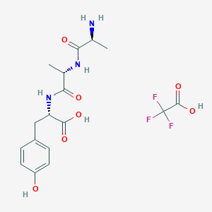 (2S)-2-[[(2S)-2-[[(2S)-2-aminopropanoyl]amino]propanoyl]amino]-3-(4-hydroxyphenyl)propanoic acid;2,2,2-trifluoroacetic acid