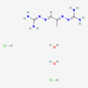 B1242053 1,1'-(Methylethanedilidenedinitrilo)biguanidine dihydrochloride dihydrate CAS No. 31959-87-2