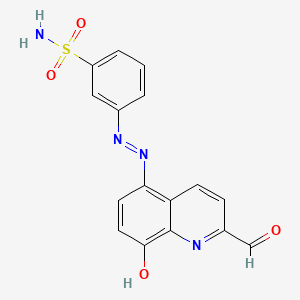 3-[(2-Formyl-8-hydroxyquinolin-5-yl)diazenyl]benzenesulfonamide