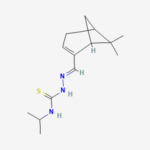 molecular formula C14H23N3S B1242054 1-[(E)-(6,6-二甲基-2-双环[3.1.1]庚-2-烯基)亚甲基氨基]-3-丙-2-基硫脲 