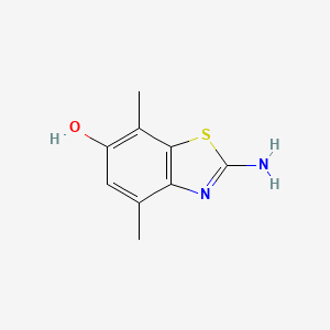 molecular formula C9H10N2OS B1242063 2-Amino-6-hydroxy-4,7-dimethylbenzothiazole 