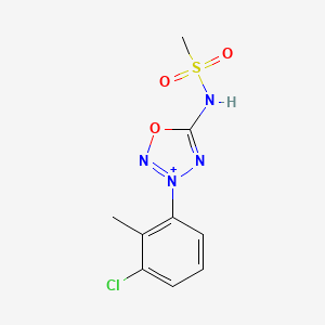 N-[3-(3-chloro-2-methylphenyl)oxatriazol-3-ium-5-yl]methanesulfonamide