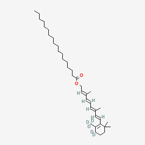 [(2E,4E,6E,8E)-9-[3,3-dideuterio-6,6-dimethyl-2-(trideuteriomethyl)cyclohexen-1-yl]-3,7-dimethylnona-2,4,6,8-tetraenyl] octadecanoate