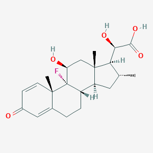B124207 (2R)-2-[(8S,9R,10S,11S,13S,14S,16R,17S)-9-fluoro-11-hydroxy-10,13,16-trimethyl-3-oxo-7,8,11,12,14,15,16,17-octahydro-6H-cyclopenta[a]phenanthren-17-yl]-2-hydroxyacetic acid CAS No. 50764-01-7