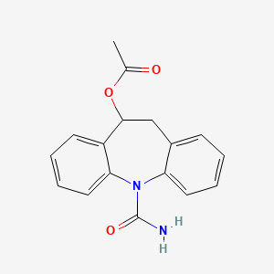 molecular formula C17H16N2O3 B1242071 10-Acetoxy-10,11-dihydro-5h-dibenz[b,f]azepine-5-carboxamide 