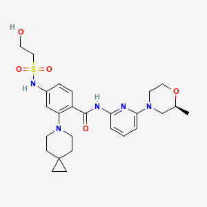 2-(6-azaspiro[2.5]octan-6-yl)-4-(2-hydroxyethylsulfonylamino)-N-[6-[(2S)-2-methylmorpholin-4-yl]pyridin-2-yl]benzamide