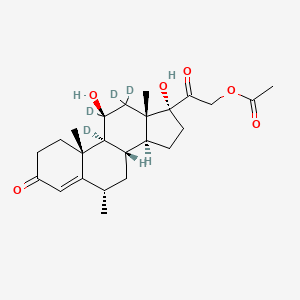 molecular formula C24H34O6 B12420757 6alpha-Methyl Hydrocortisone-d4 21-Acetate 