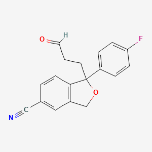 molecular formula C18H14FNO2 B1242076 西酞普兰醛 