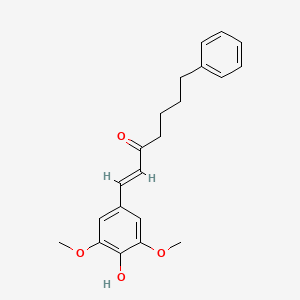 molecular formula C21H24O4 B1242077 (E)-1-(4-hydroxy-3,5-dimethoxyphenyl)-7-phenylhept-1-en-3-one 