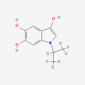 molecular formula C11H13NO3 B12420771 3,5,6-Trihydroxy-1-isopropylindole-d7 