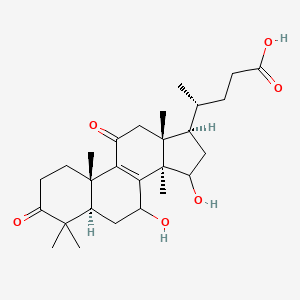 molecular formula C27H40O6 B12420774 Chol-8-en-24-oic acid, 7,15-dihydroxy-4,4,14-trimethyl-3,11-dioxo-, (5alpha)- 