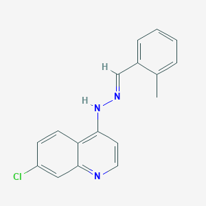 molecular formula C17H14ClN3 B1242094 7-chloro-N-[(E)-(2-methylphenyl)methylideneamino]quinolin-4-amine 