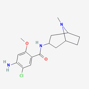 molecular formula C16H22ClN3O2 B1242097 4-amino-5-chloro-2-methoxy-N-(8-methyl-8-azabicyclo[3.2.1]octan-3-yl)benzamide CAS No. 76272-78-1