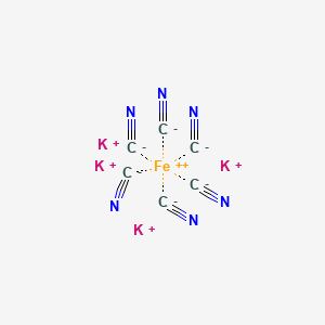 molecular formula C6FeK4N6 B1242098 四钾六氰合铁 