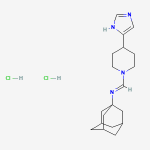 molecular formula C19H30Cl2N4 B1242101 N-(1-adamantyl)-1-[4-(1H-imidazol-5-yl)piperidin-1-yl]methanimine;dihydrochloride 