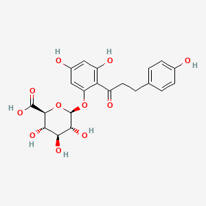 molecular formula C21H22O11 B1242108 Phloretin 2'-O-glucuronide 