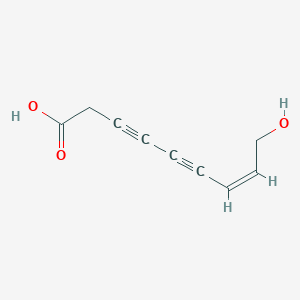 molecular formula C9H8O3 B1242120 9-hydroxy-7Z-Nonene-3,5-diynoic acid 