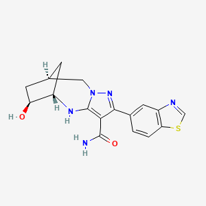 (5S,6S,8R)-2-(1,3-benzothiazol-5-yl)-6-hydroxy-4,5,6,7,8,9-hexahydro-5,8-methanopyrazolo[1,5-a][1,3]diazocine-3-carboxamide