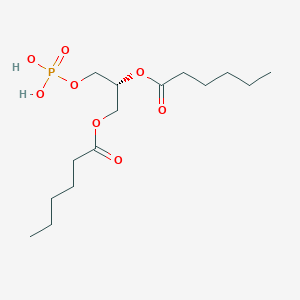 molecular formula C15H29O8P B1242124 (2r)-3-(Phosphonooxy)propane-1,2-Diyl Dihexanoate 