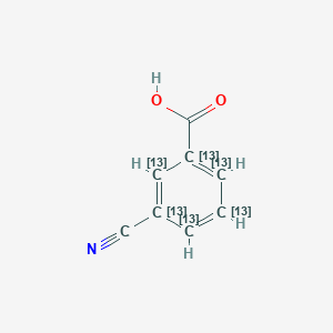 5-cyano(1,2,3,4,5,6-13C6)cyclohexa-1,3,5-triene-1-carboxylic acid