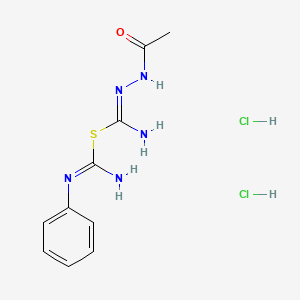 molecular formula C10H15Cl2N5OS B1242129 1-Acetylhydrazine thiophenylformamidine CAS No. 74004-29-8