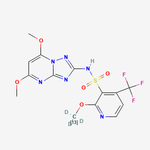 molecular formula C14H13F3N6O5S B12421295 Pyroxsulam-13C,d3 