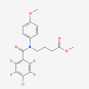 molecular formula C19H20ClNO4 B12421296 Clanobutin methyl ester-d4 