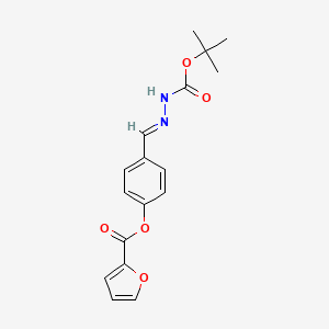tert-butyl (2E)-2-{4-[(furan-2-ylcarbonyl)oxy]benzylidene}hydrazinecarboxylate