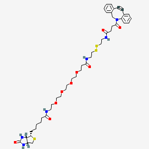 molecular formula C45H62N6O9S3 B12421345 DBCO-SS-PEG4-Biotin 