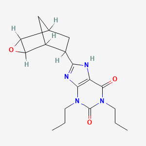 molecular formula C18H24N4O3 B1242136 8-(1S,2R,4S,5S,6R)-3-Oxatricyclo(3.2.1.02,4)oct-6-yl-1,3-dipropyl-3,7-dihydro-1H-purine-2,6-dione 