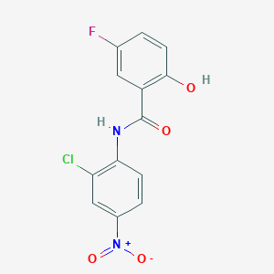 molecular formula C13H8ClFN2O4 B12421375 N-(2-chloro-4-nitrophenyl)-5-fluoro-2-hydroxybenzamide 