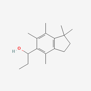molecular formula C17H26O B1242139 1-(1,1,4,6,7-Pentamethyl-2,3-dihydroinden-5-yl)propan-1-ol 